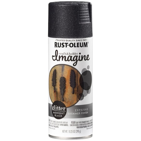 Rust-Oleum Midnight Black, Acrylic, 10.25 oz, 4 PK 354075